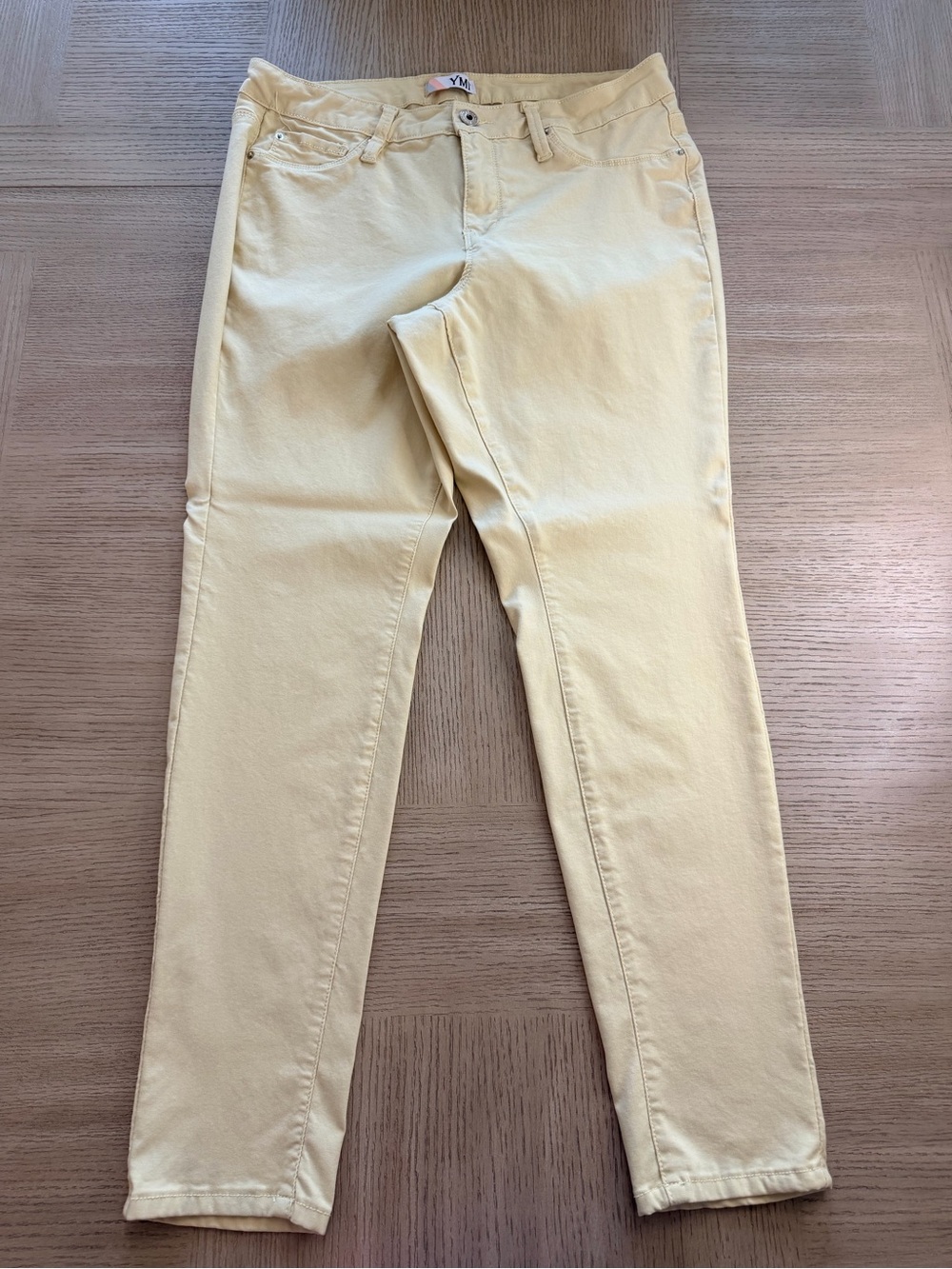 YMI Women's Light Yellow Skinny Jeans